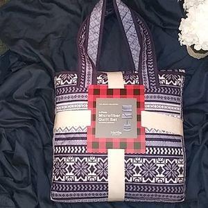 Martha STEWART 4_Piece microfiber Quilt Set